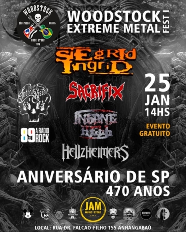 Woodstock Extreme Metal Fest I: Celebre os 470 anos de São Paulo com o melhor do Metal nacional